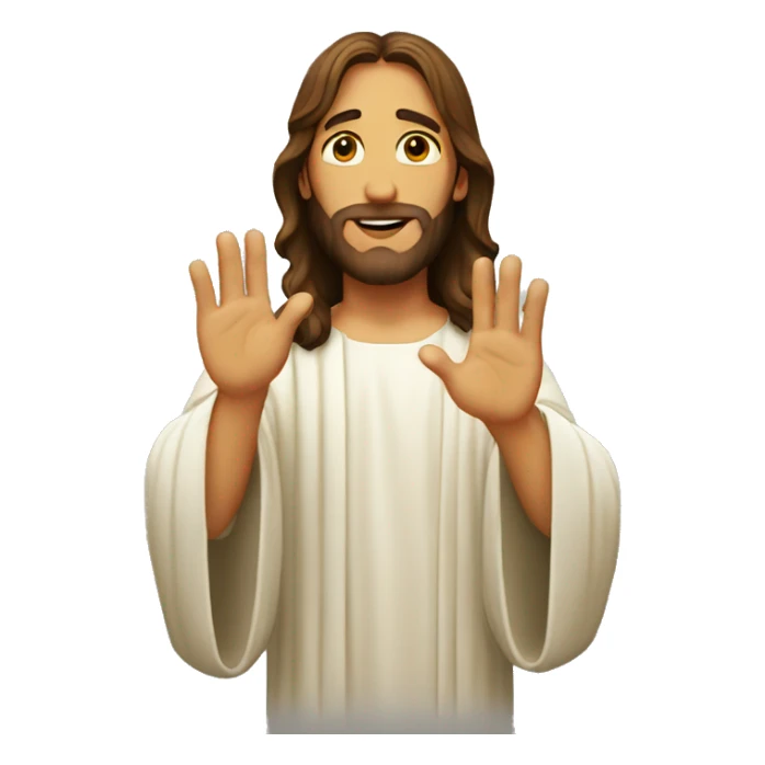 Jesus giving you his hand sticker