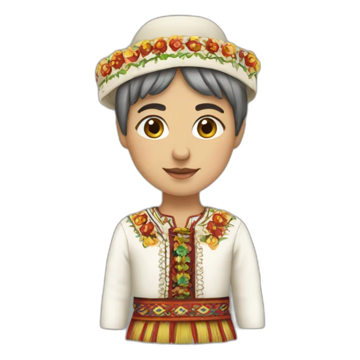 A traditional romanian costume sticker
