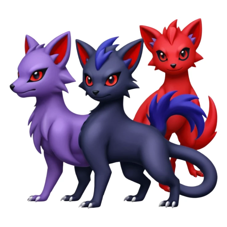 Zorua-Absol-Salandit-fusion sticker