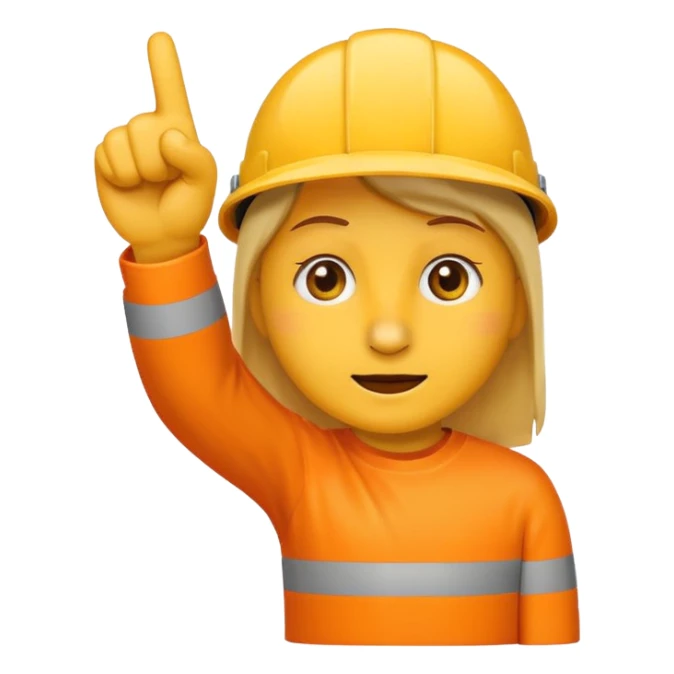 Generate me emoji sticker omg combination of these two 🚧👃🏻 sticker