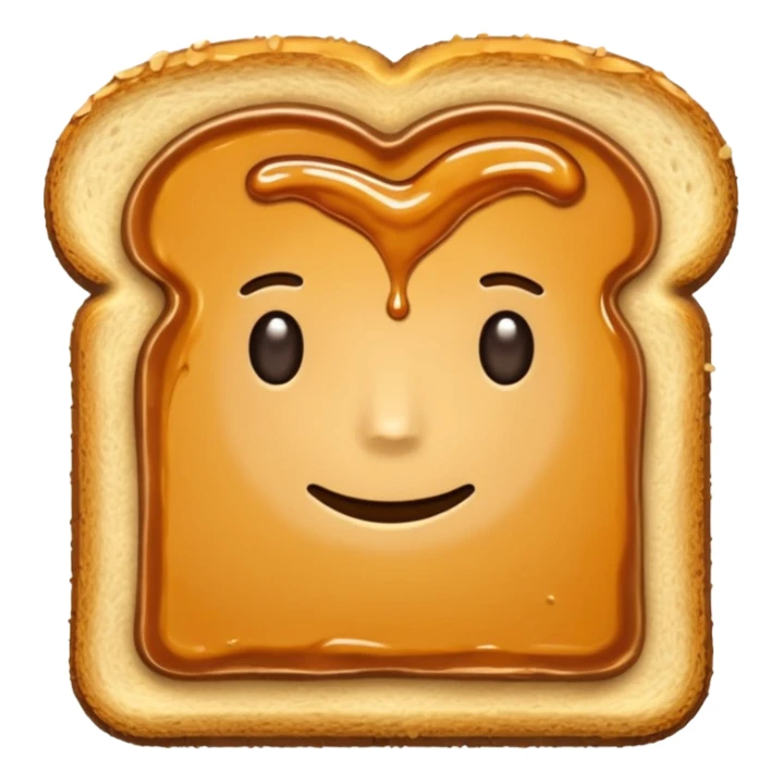 toast of bread with dulce de leche in it sticker