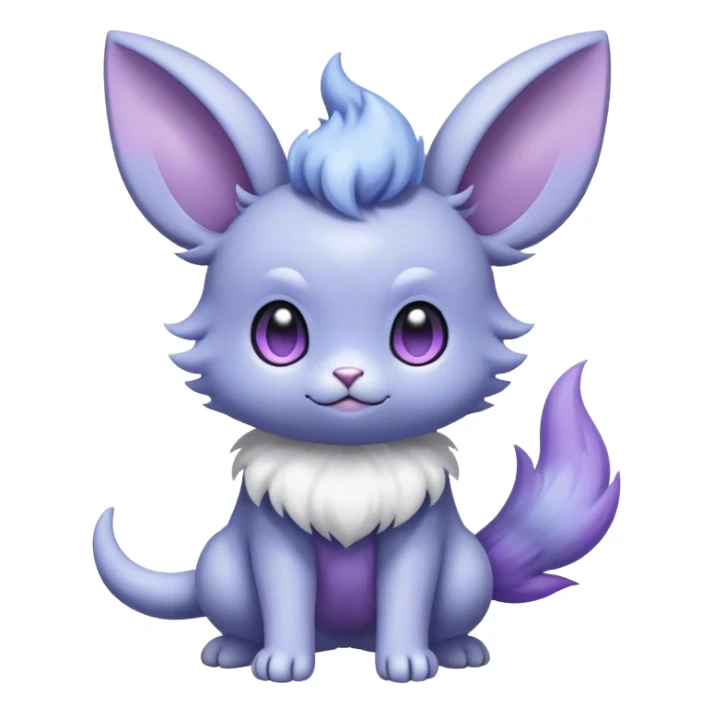 Minccino-Espurr-creature-hybrid sticker