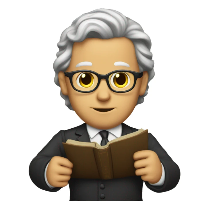 A lawyer with the constitution in his hands sticker