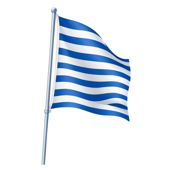 Flag - NO RED Stripes, blue and white  flag modern sticker