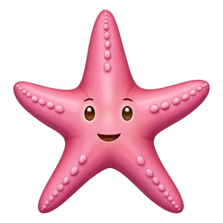 Un émoji étoile de mer rose sticker
