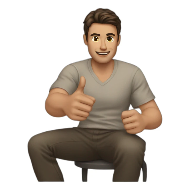 the brunette guy points with his finger you can't do that sticker