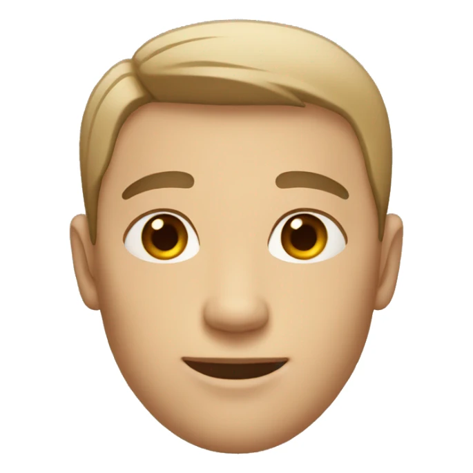 MEN with short hair and normal skin sticker