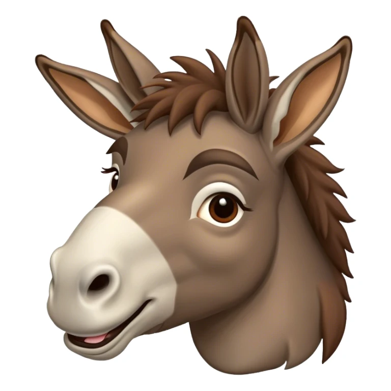 Smiling donkey with a puro in his mouth sticker