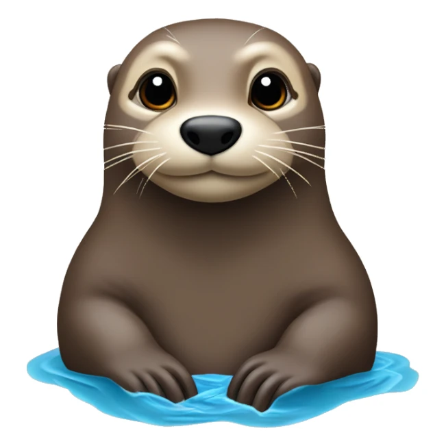 Loutre paresseuse sur ledosavec un gros ventre  sticker