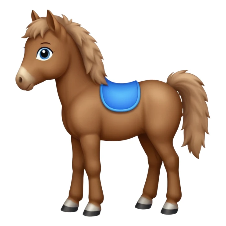 a standing foal horse with big blue eyes sticker