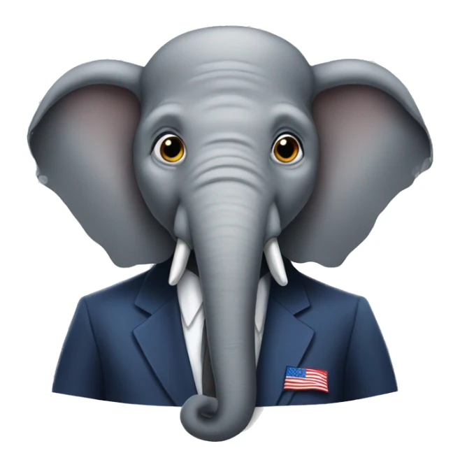 Elephant that is the president  sticker