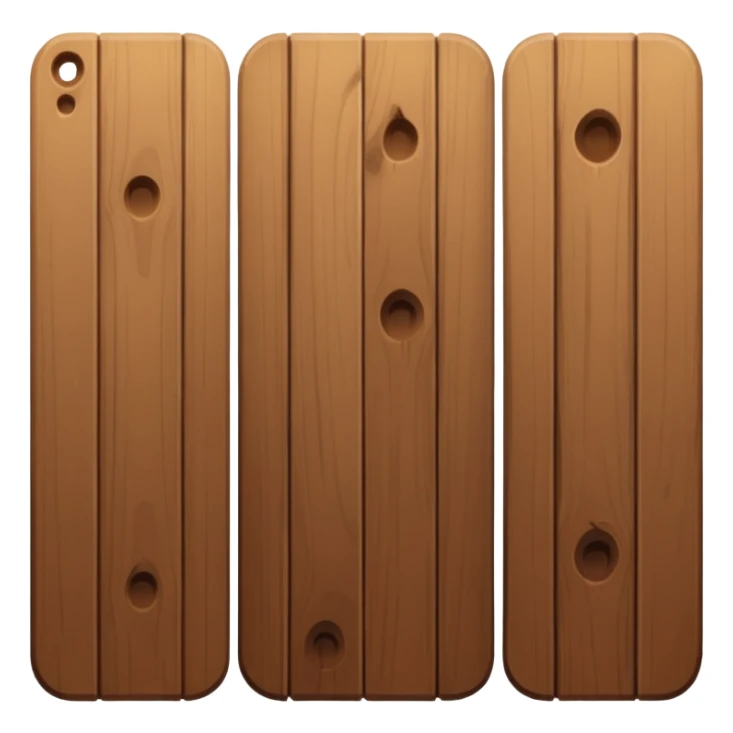 one cartoon like wood plank sticker