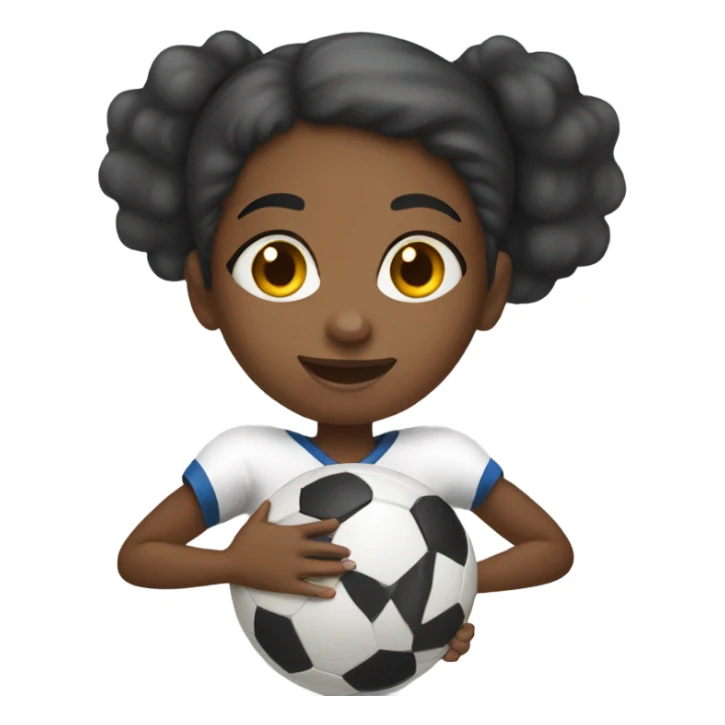 black girl playing football  sticker