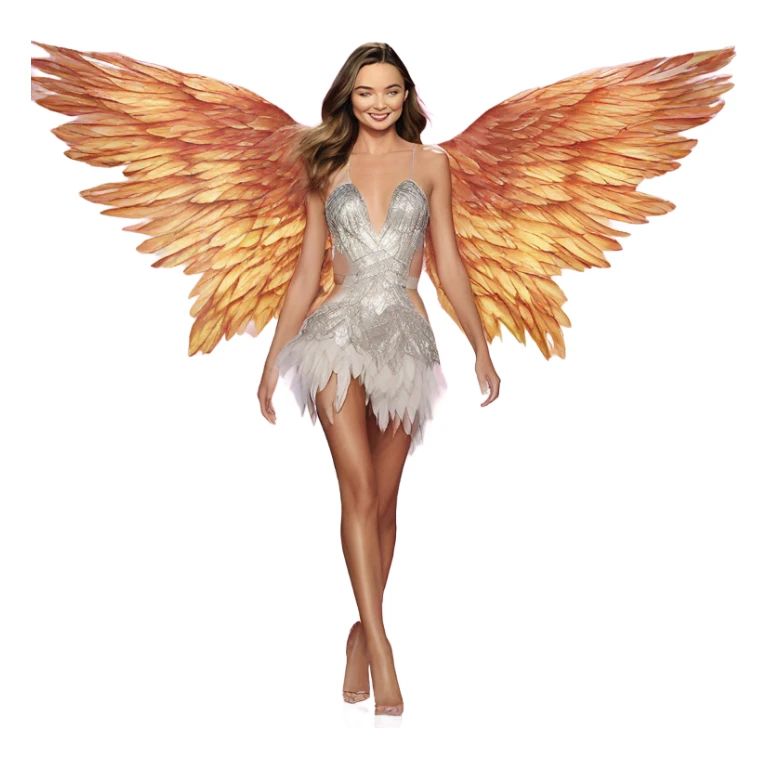 Miranda Kerr  on a runway victoria secret  angel wings sticker