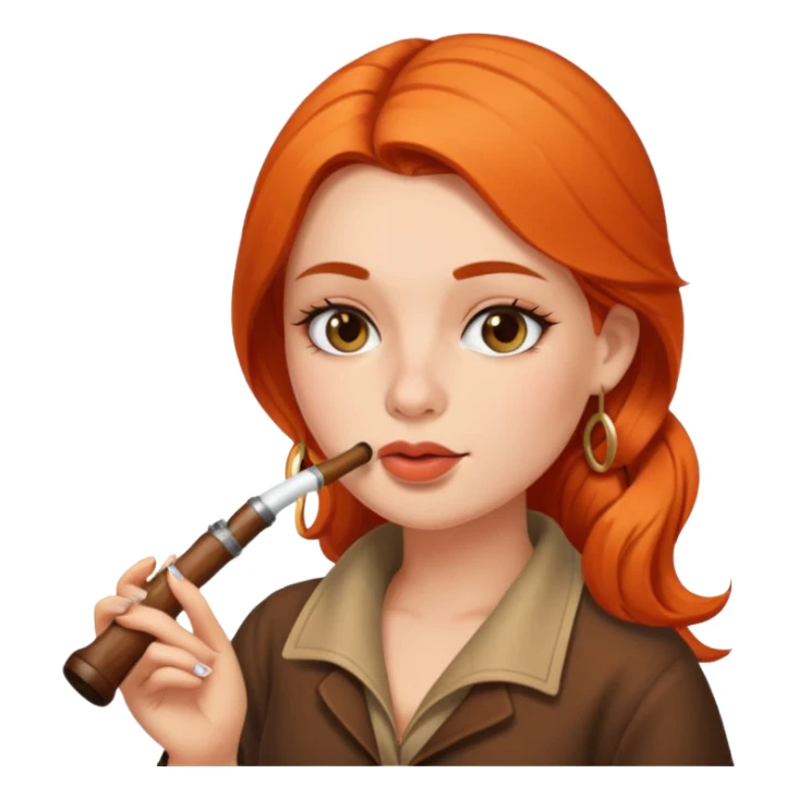 Hot girl smoking a pipe sticker