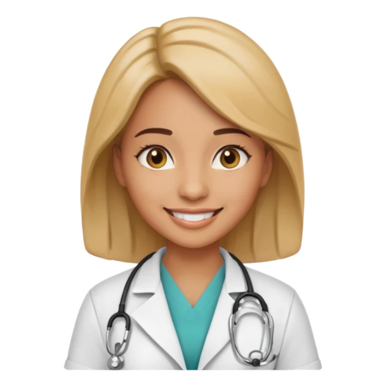 faça uma medica MULHER em forma de emoji em png sticker