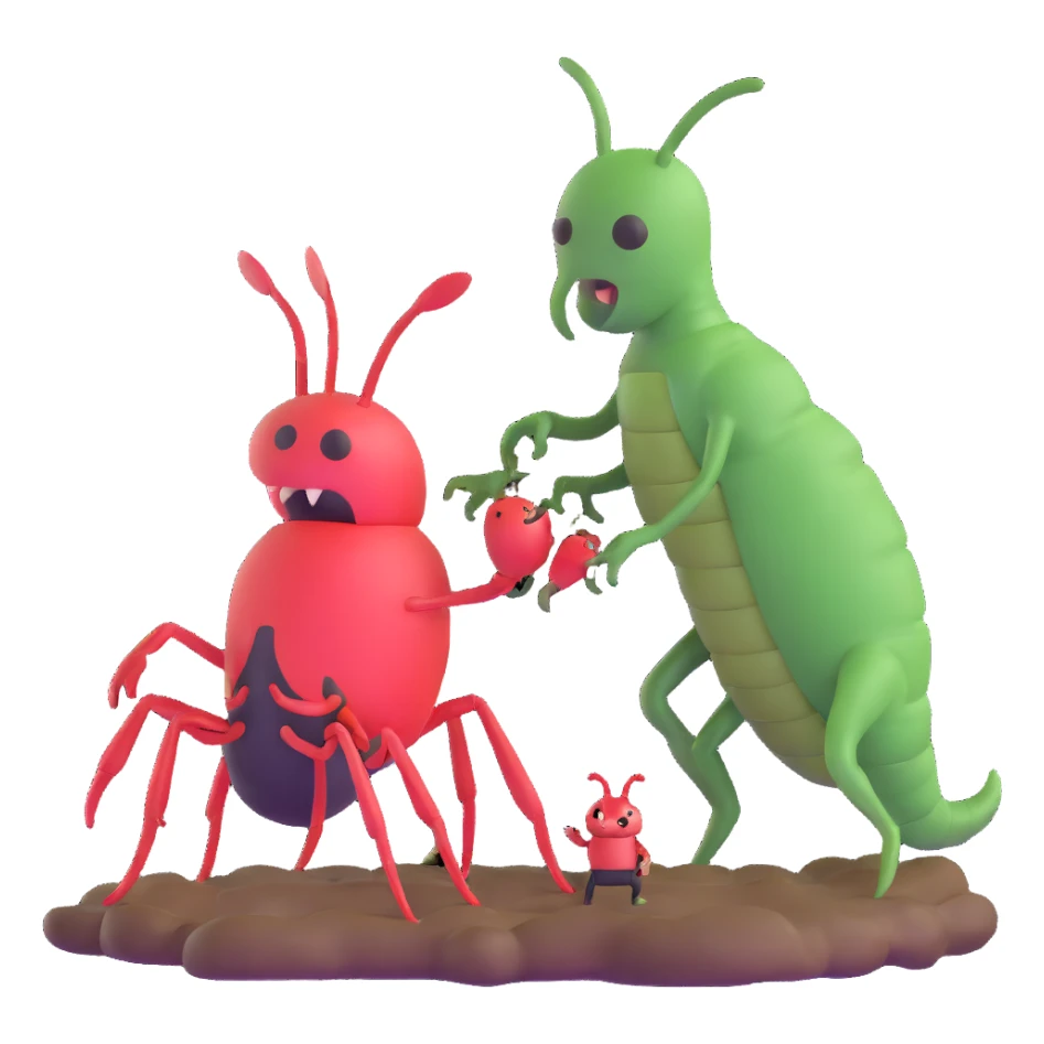 Sung Jin Woo confronting the ant king monster on Jeju Island sticker