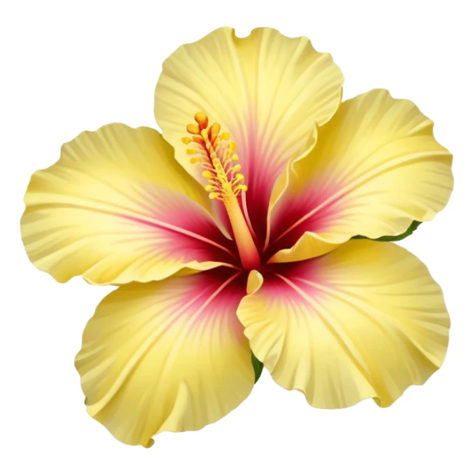 A pale yellow hibiscus flower sticker
