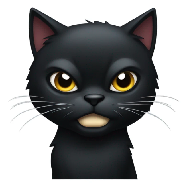 Angry black cat with a fist  sticker