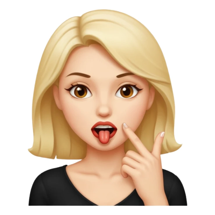 Chica mordiendose el dedo sexi sticker