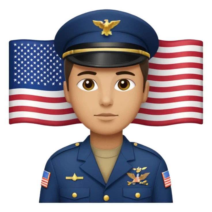 generate american soldier with small usa flag on shoulder sticker