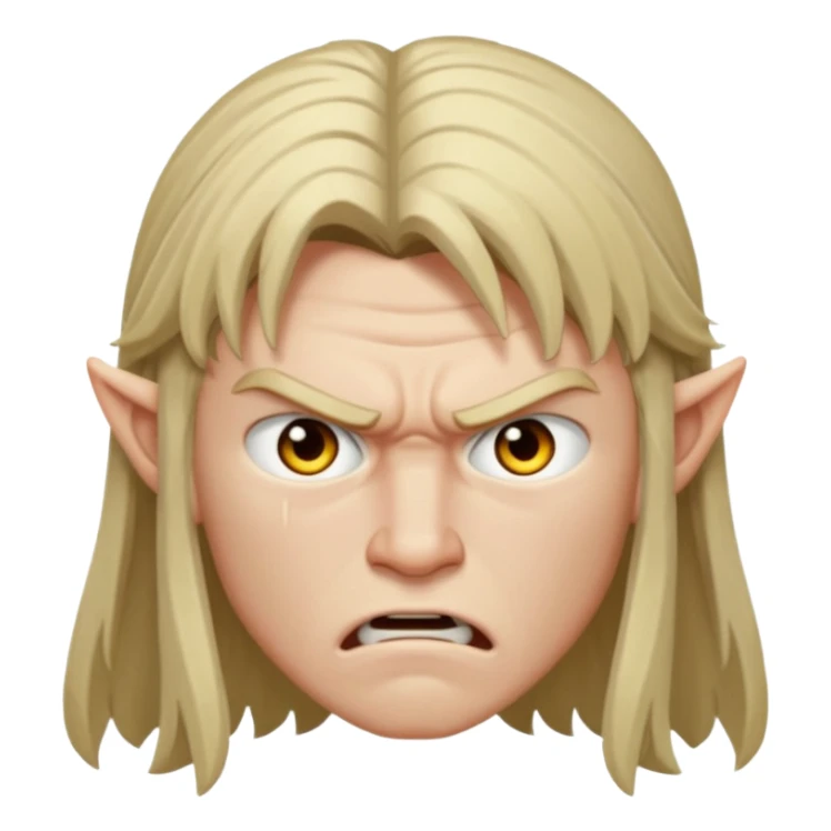 thorfinn angry face Kid Long hair  sticker