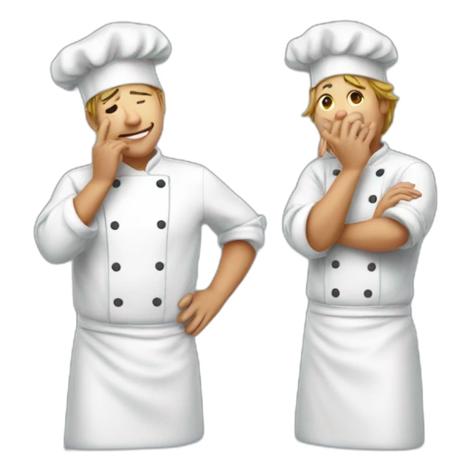 chef kissing pinched fingers in joy sticker