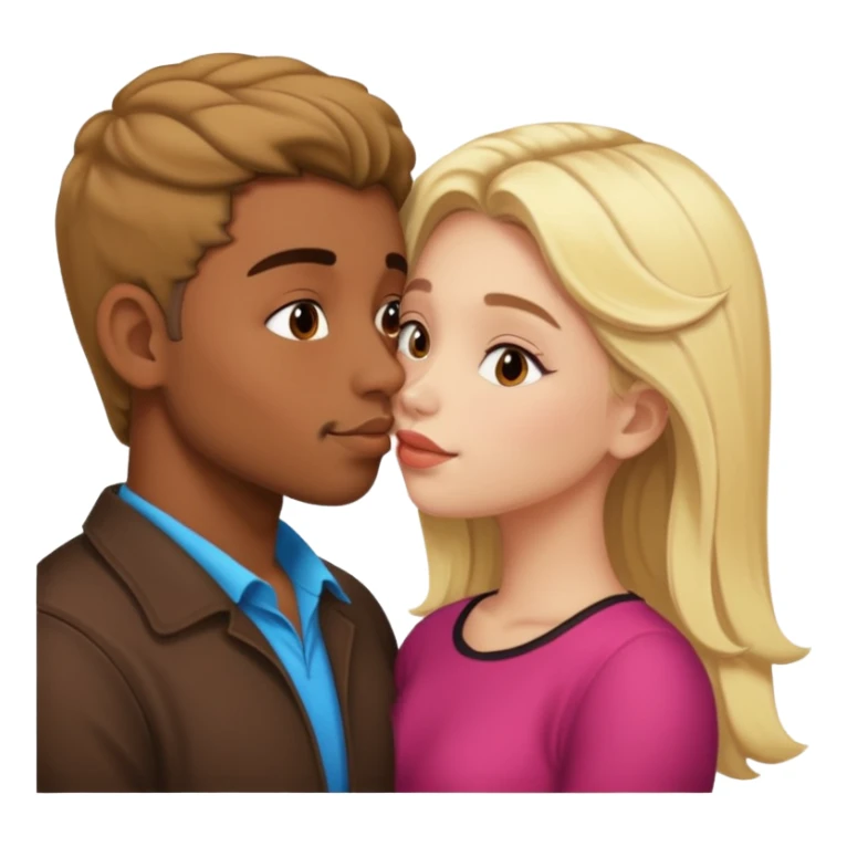 Cute Mexican guy kissing blonde girl sticker