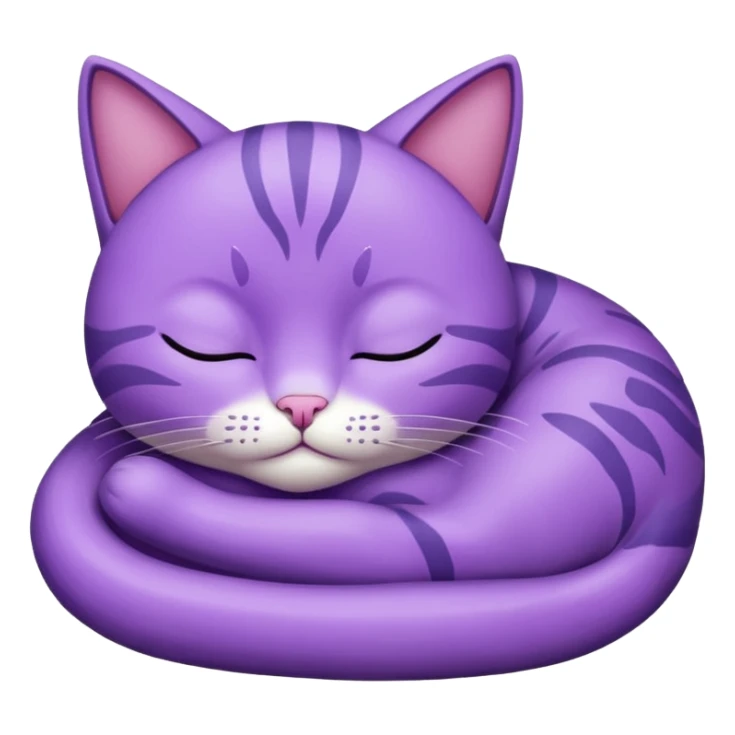 Un gato morado que este durmiendo sticker