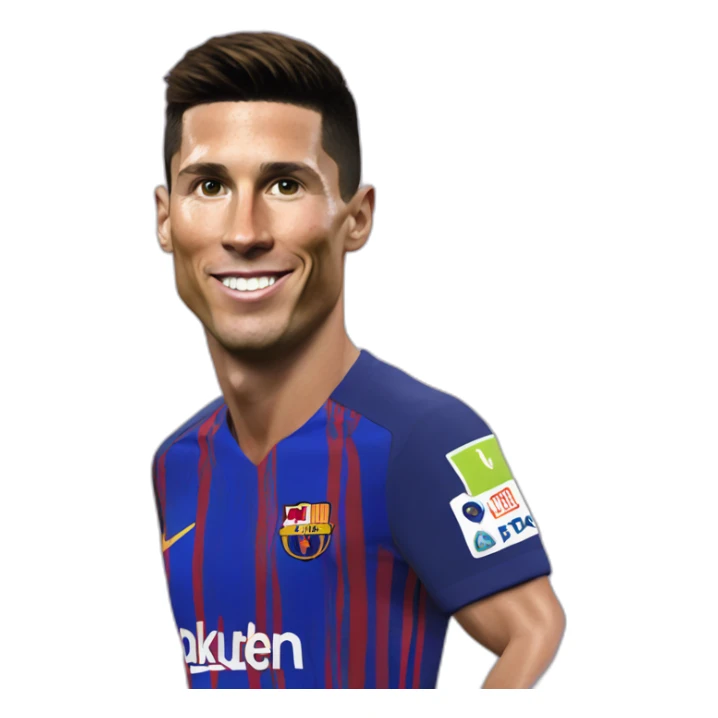 Cristiano Ronaldo violet Lionel Messi sticker