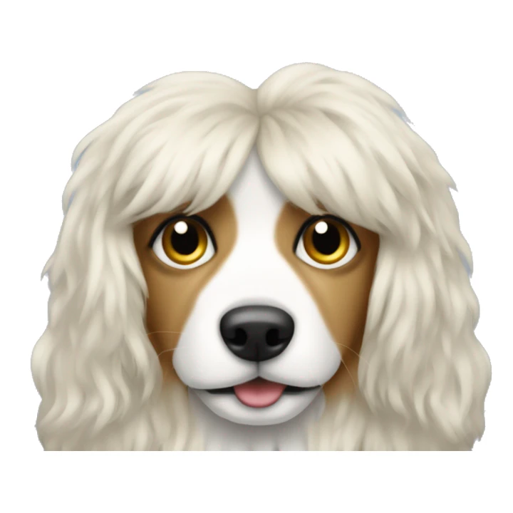 Long hair Werner dog girly Christmas sticker