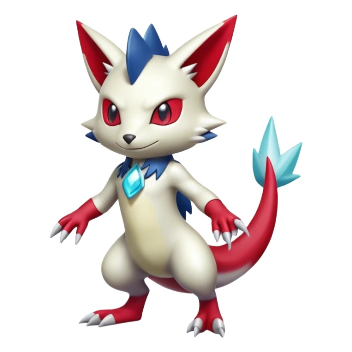 Cool Shiny Digimon-Sneasel-Zangoose-hybrid full body sticker