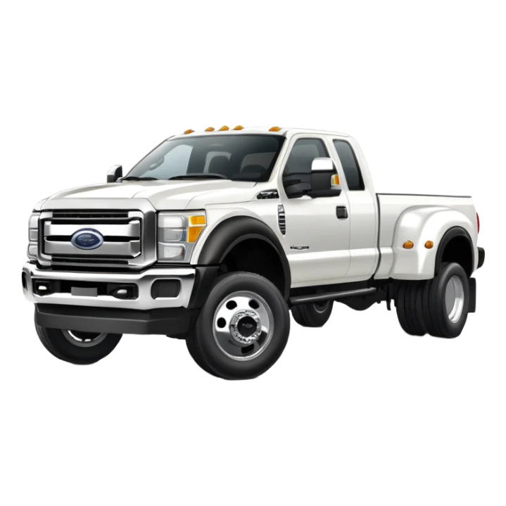 White pick up truck F-450 dually sticker