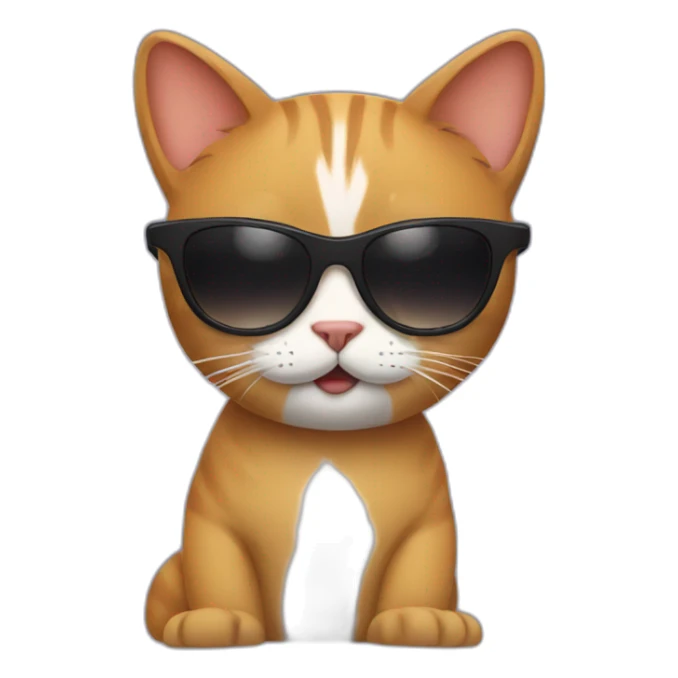 Cat with sunglasses sticker