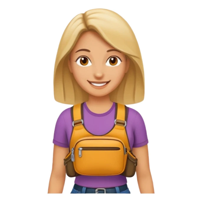 woman with waist bags sticker