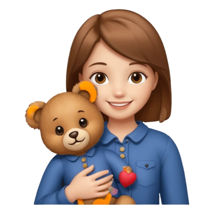 spetical girl with bear  sticker