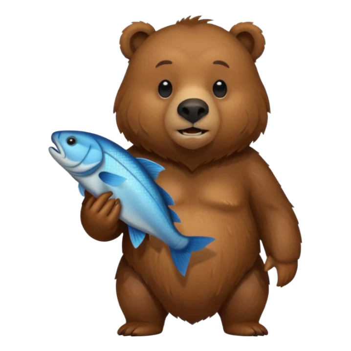 Grizzly bear holding food sticker