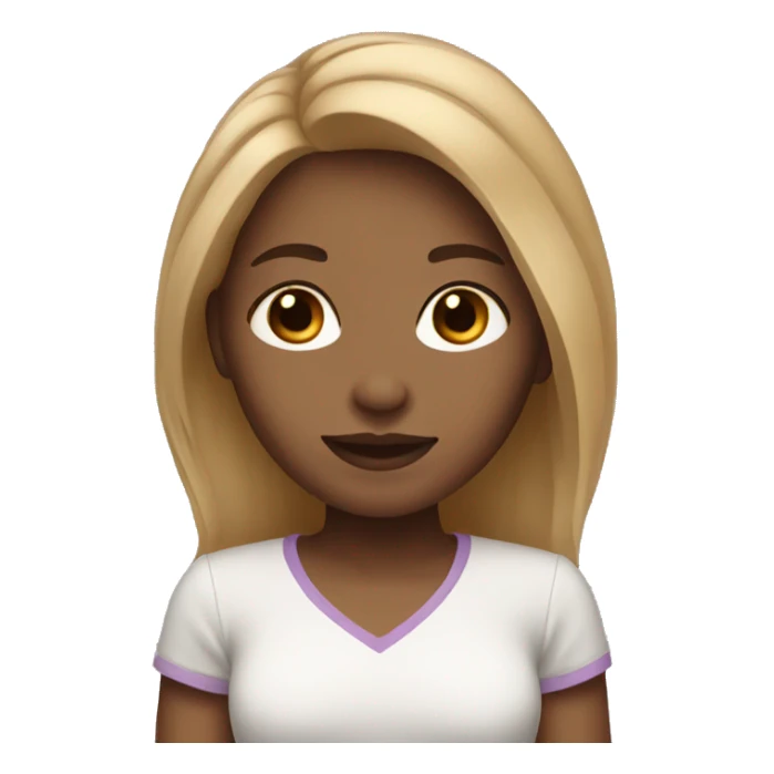 regular girl with light skin and light brown hair sticker