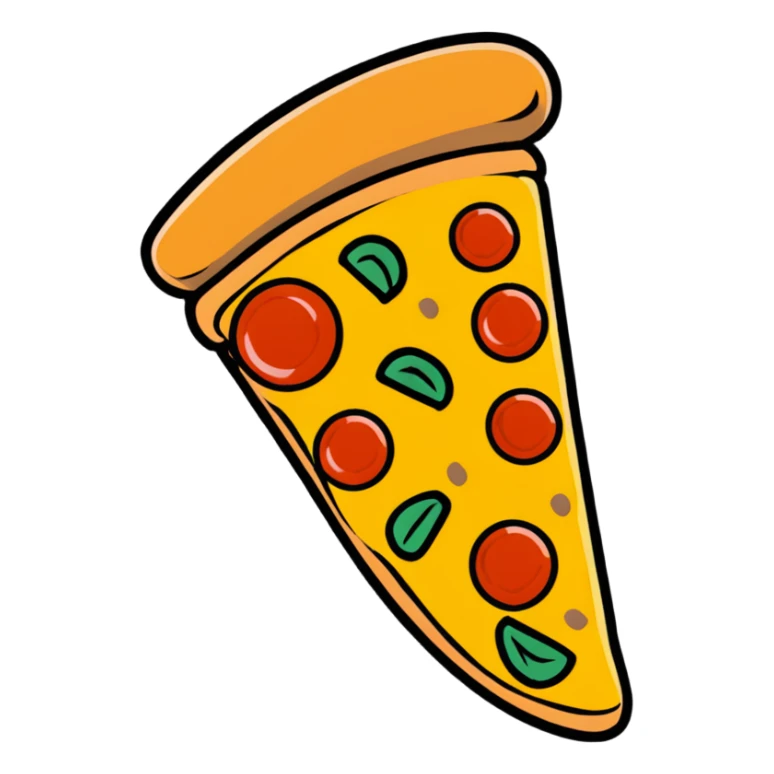 Italy pizza with mozzarella and basil sticker