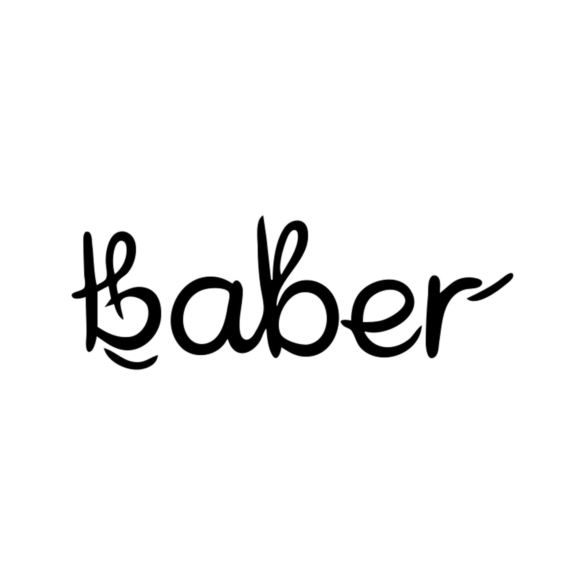 The text "baber" sticker