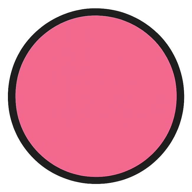 outlined icon of a pink circle sticker