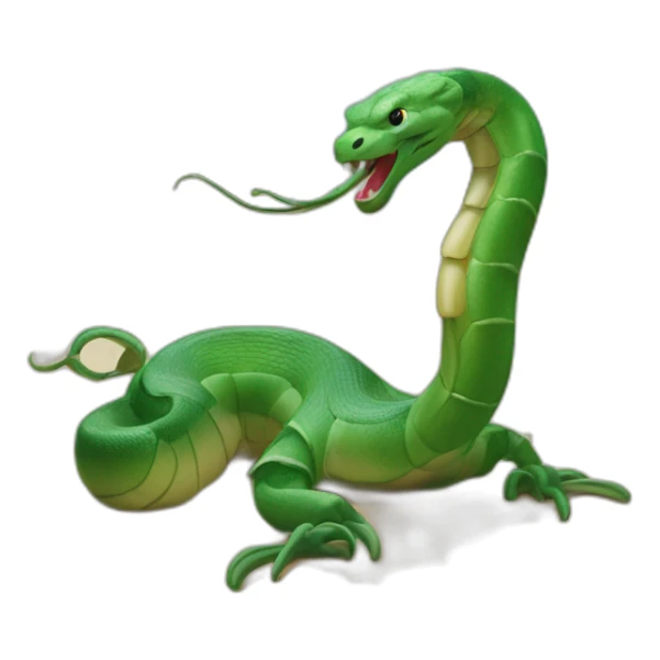 Serpent sur une vache à côté d’un crabe sticker