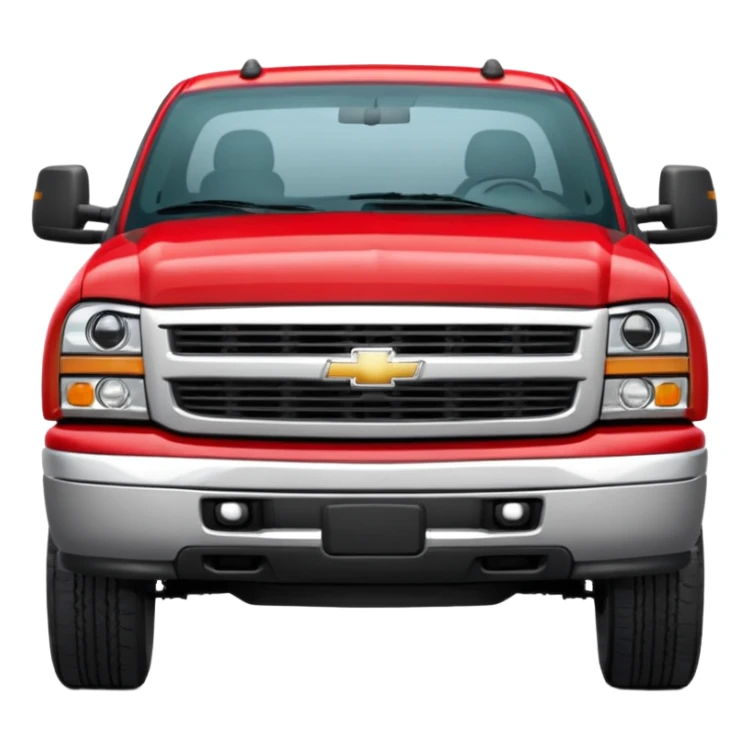 red 2005 chevy silverado 3500 crew cab front view sticker