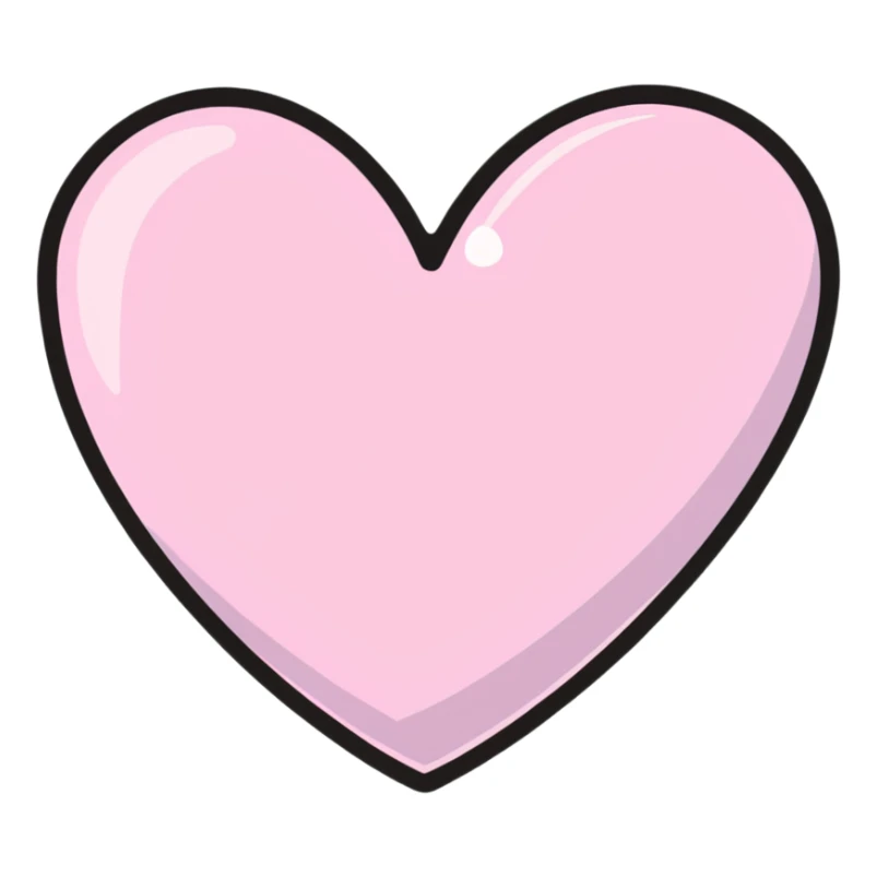 pastel pink heart and pastel pink sparkles sticker