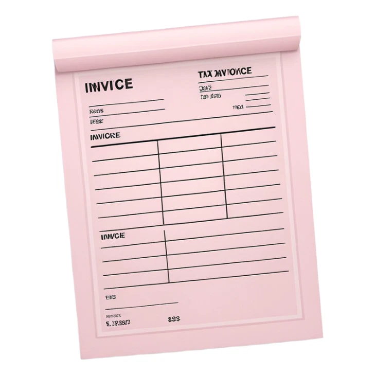 Pale Pink E-Tax Invoice paper sticker