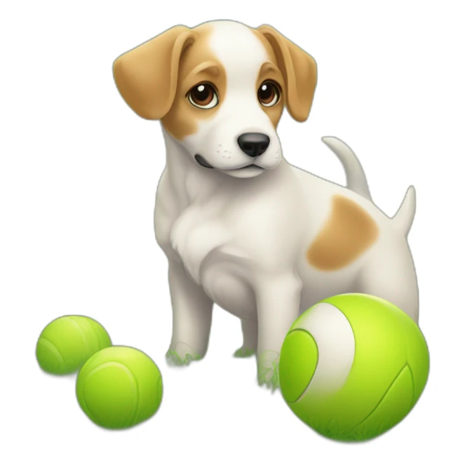 Do the puppy whit ball outside garden sticker