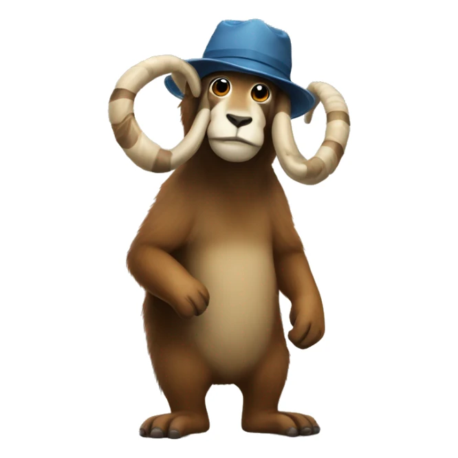 Mammot wearing Toe Jammer as a hat  sticker