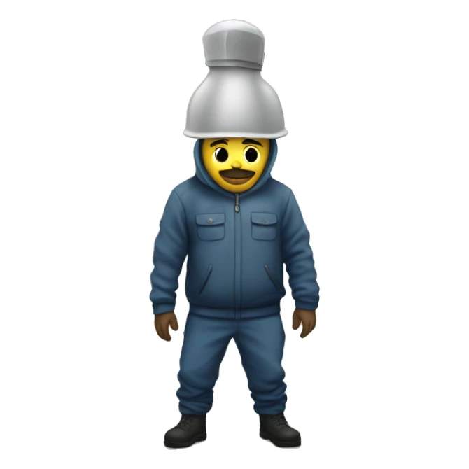 Man wearing  gas mast in a abandoned rusia town sticker