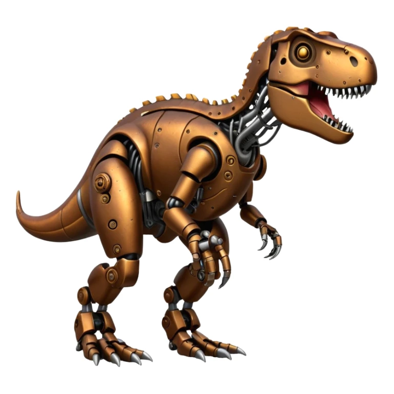 T-rex with robot parts sticker