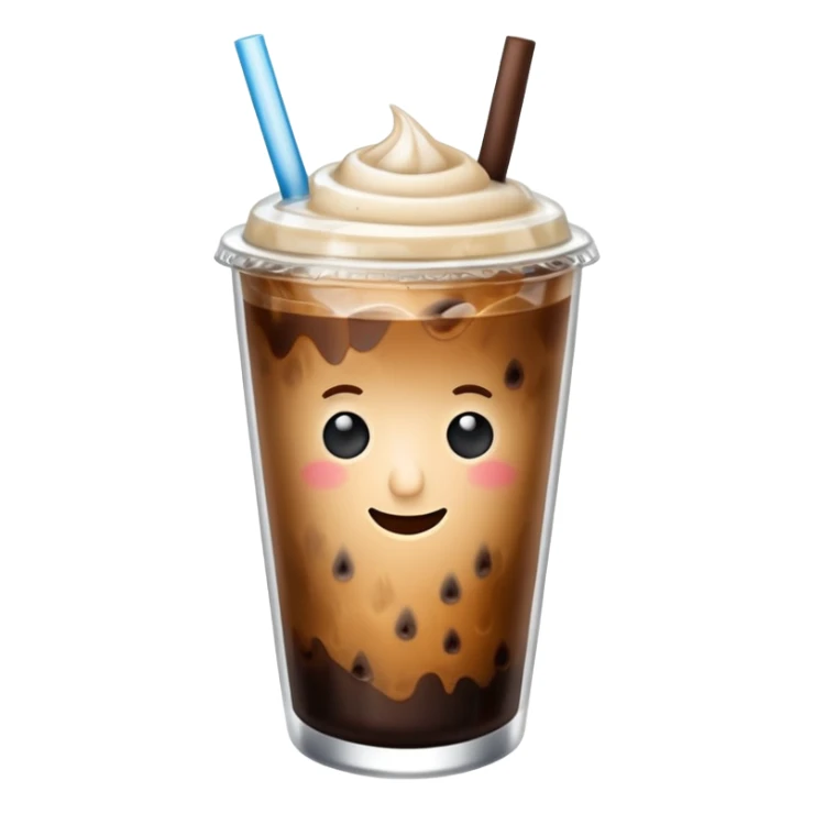 Cafe con hielo en una taza que diga ami sticker